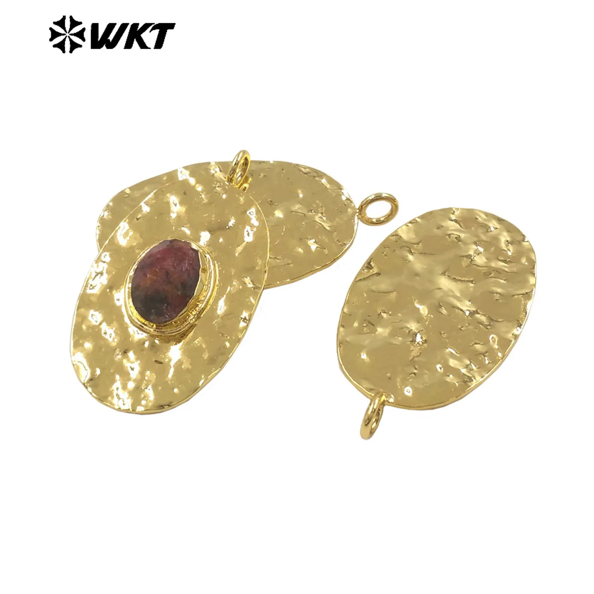 WT-P2104 Creative Unique Gemstone Square Shape Pendant With 18K Real Gold Plated For Women Birthday Gifts