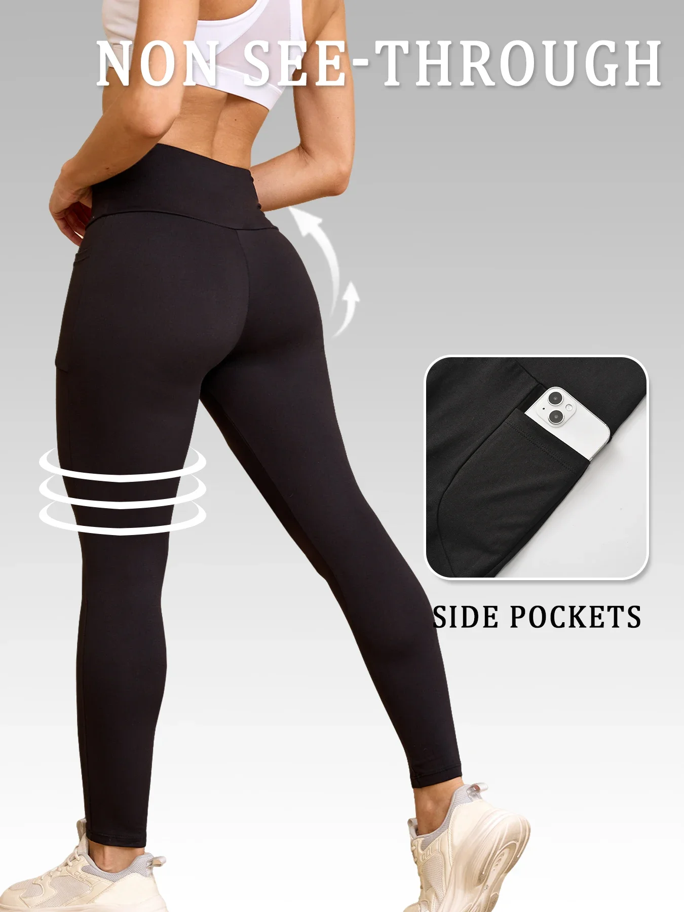 5 Pack Super Soft Sports Leggings With Pockets For Women High Waisted Workout Yoga Running Tight Pants Push Up Gym Fitness