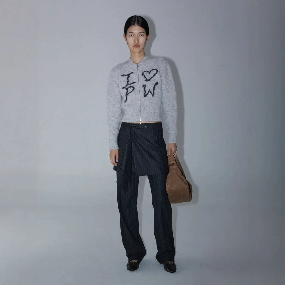 

Paloma шерстяной смешанный вязаный открытый кардиган на молнии, верхний свитер, зимний обычный тонкий шерстяной свитер в китайском стиле 00% Fce Proced