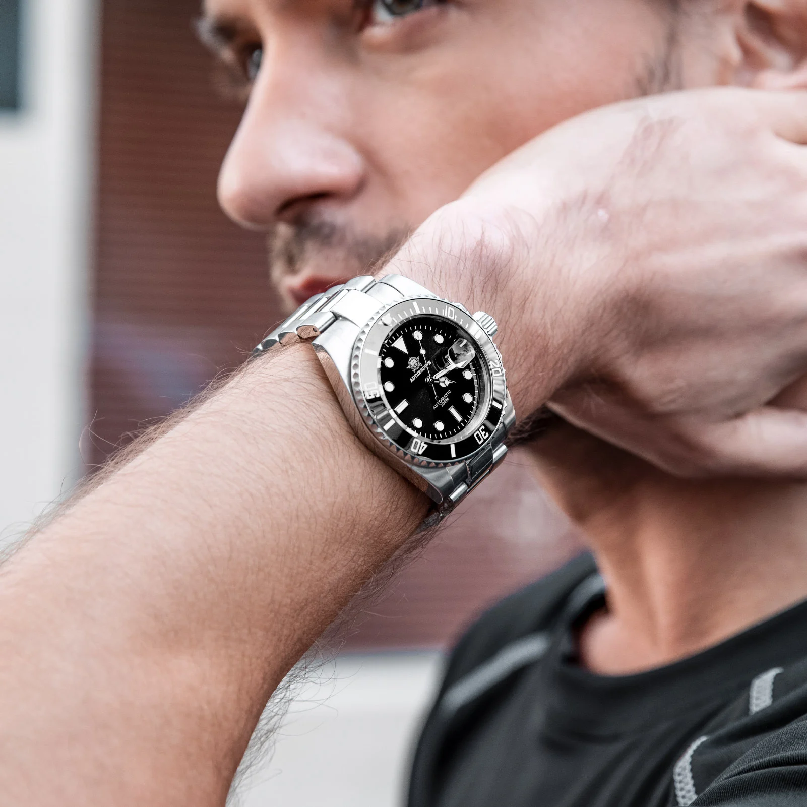 ADDIESDIVE Herren Automatik-Mechanische Uhren Edelstahl Reloj Hombre Saphirglas superleuchtend 20Bar Taucherarmbanduhr