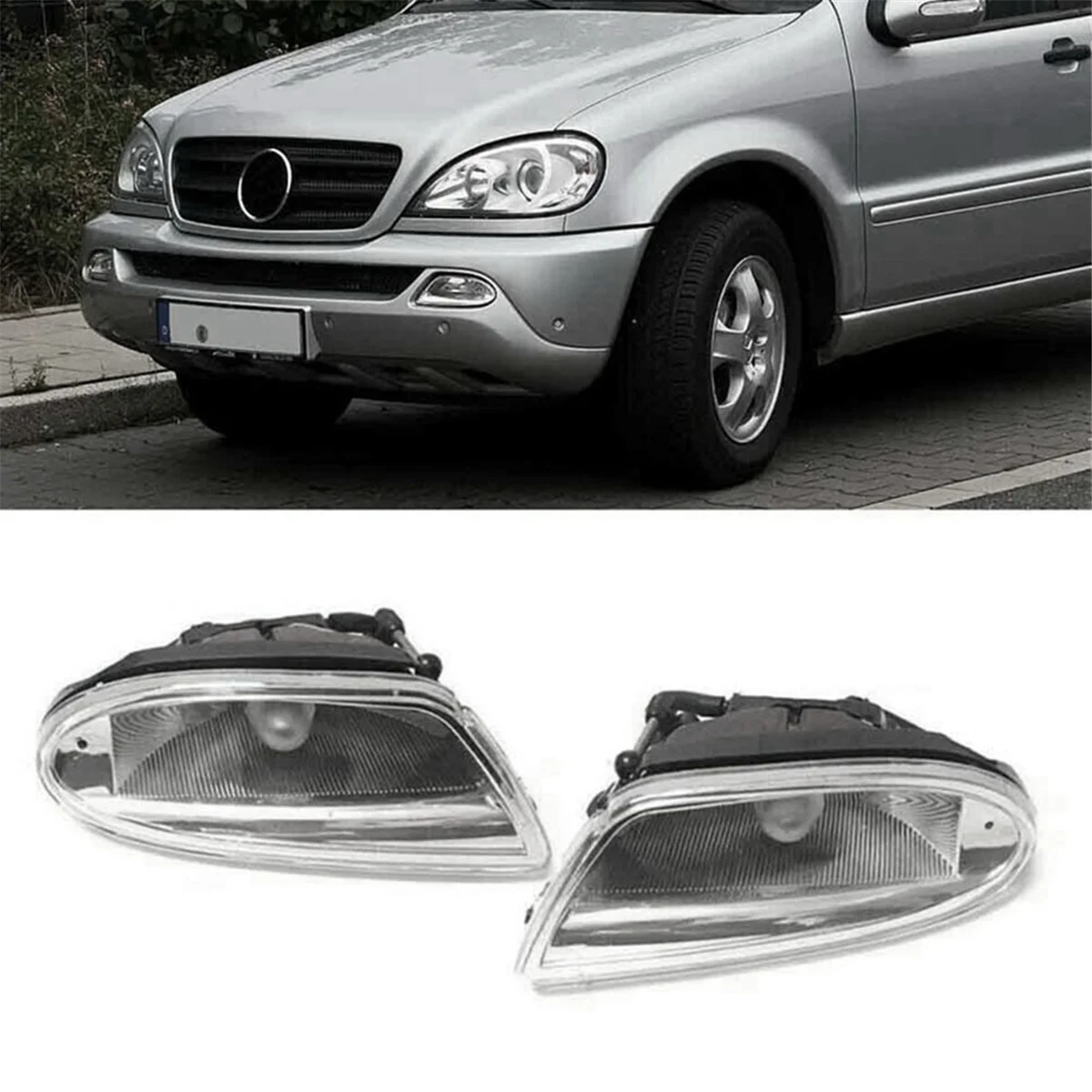 1Pair Car Anti-Fog Light Driving Lamp for Mercedes-Benz W163 ML320 ML350 ML430 ML500 1998-2005 A1638200328 A1638200428