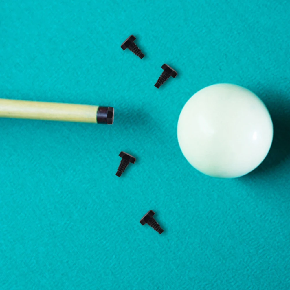 

10pcs Billiard Cue Tail Protectors Durable Black Plastic Pool Cue Cover Easy Install No Tools Damage Resistant for Home