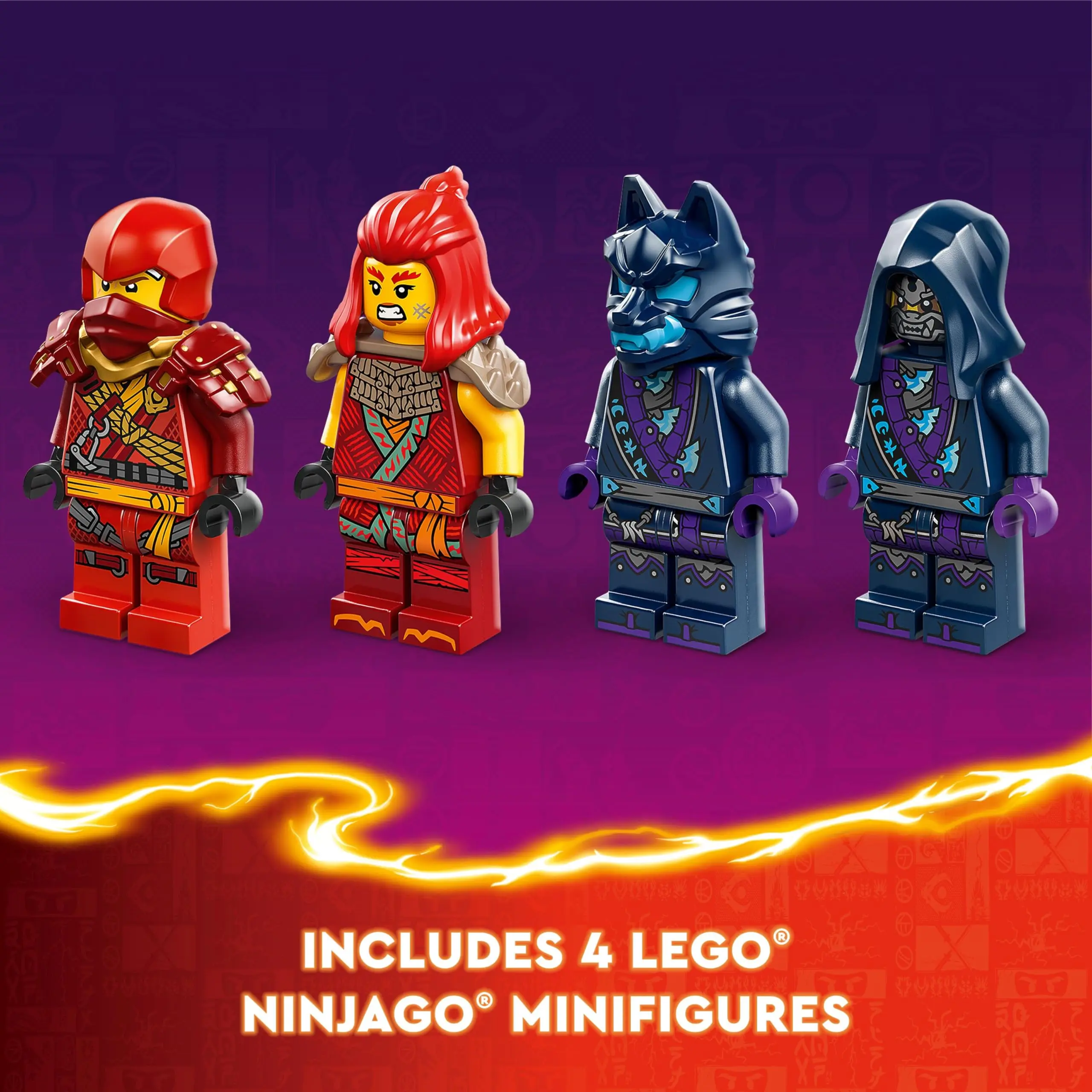 LEGO® NINJAGO Kai’s Source Dragon Battle 71815 Ninja Adventure Playset with 4 Minifigures Buildable Model with Posable Figure