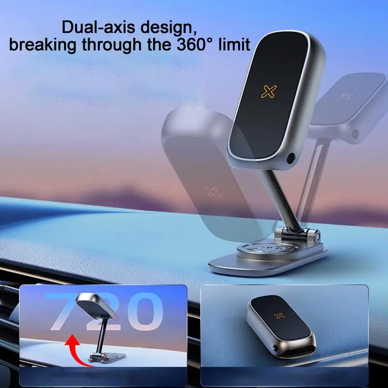 Magnet Car Phone Holder Folding Car Dashboard Phone Holder Adhesive Car Phone Holder Stand With Strong Magnet For Car Dashboard