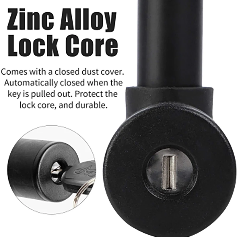 

U-shaped Lock with Key, Anti-theft Lock, Thick Steel Lock, Suitable for Motorcycles, Bicycles, Home, Motorcycle Anti-Theft Devic