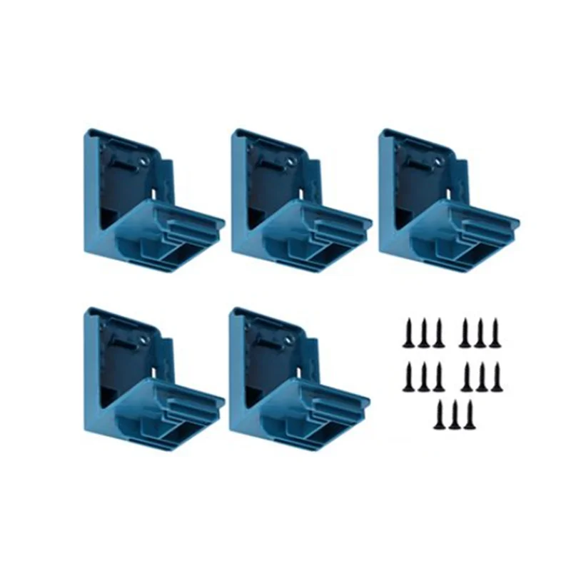 

AT93-для стеллажа для хранения аккумуляторных инструментов, 5 шт., держатель для крепления аккумулятора для электроинструментов 2 в 1, кронштейн для держателя инструмента с винтами «сделай сам»