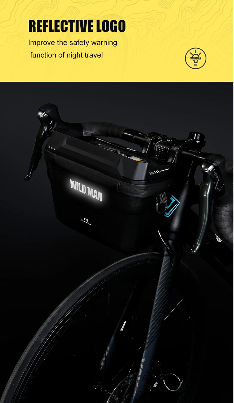 WILD MAN BBG106 Fahrrad Lenkertasche EVA Hartschale Touchscreen Handyfenster Regenschutz Schnellwechselhalterung für MTB und Rennrad – Detail 13