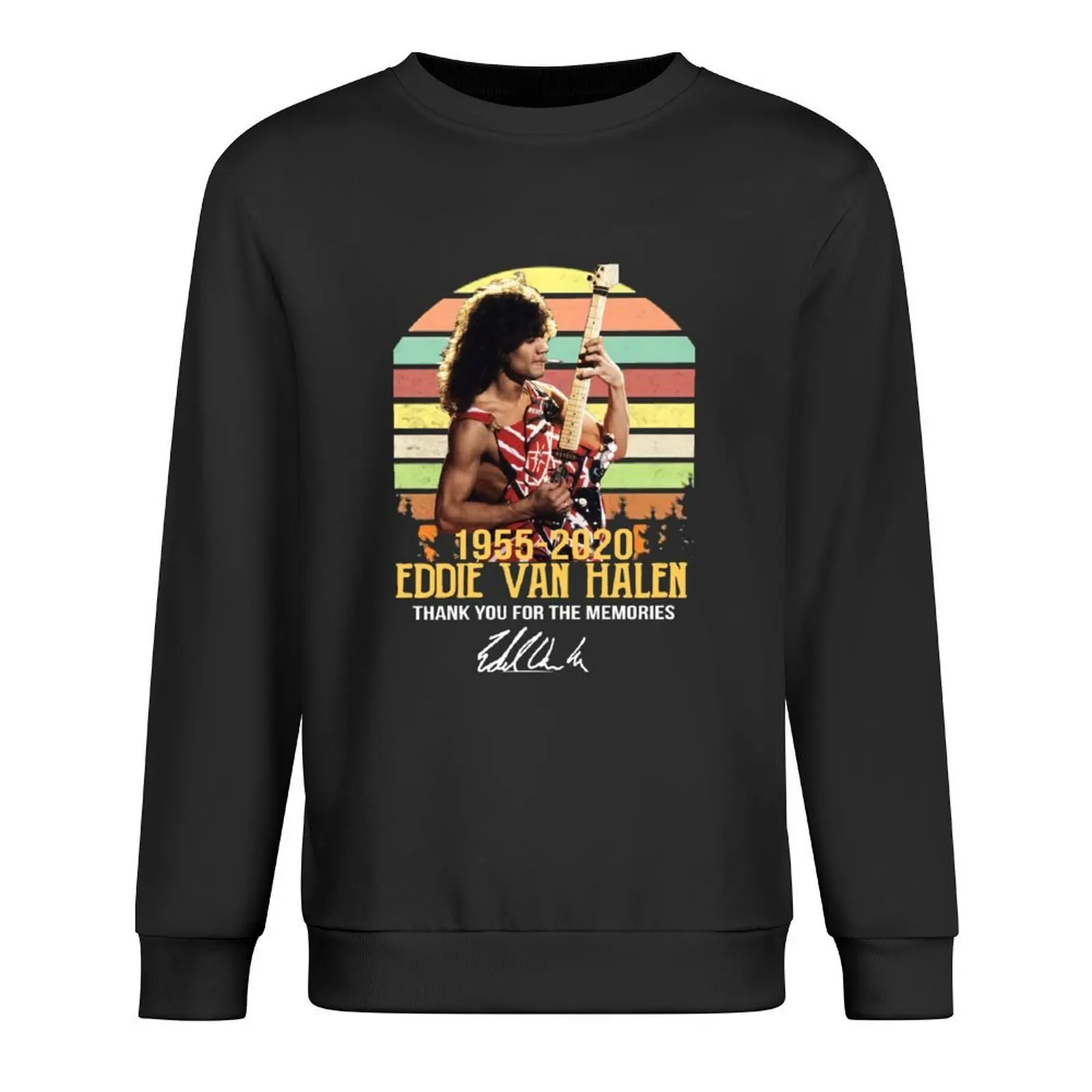 

Eddie_Van_Halen 1955-2020 Thank You for The Memories Signature Vintage Pullover mens clothes new sweatshirt
