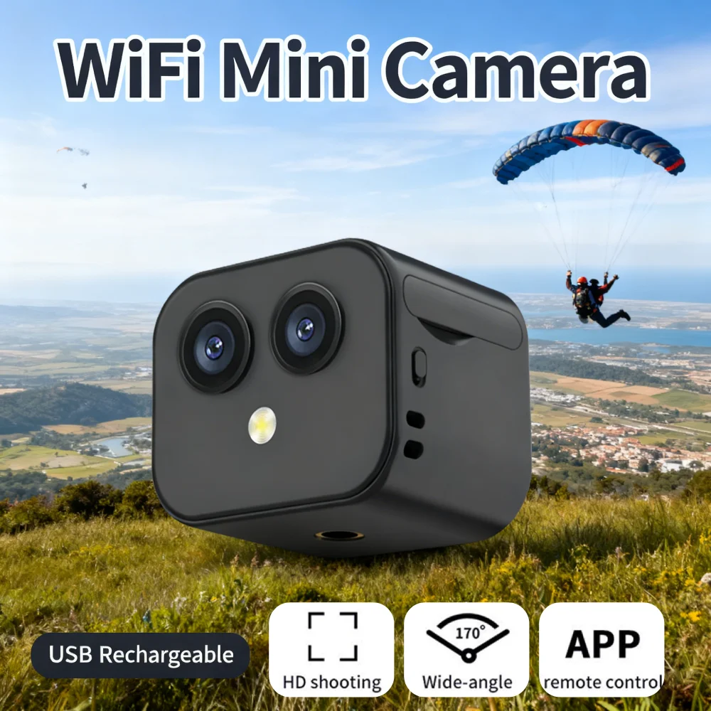 

Мини-камера Wi-Fi, голосовой видеорегистратор ночного видения, USB перезаряжаемая камера наблюдения за безопасностью, удаленный просмотр для внутреннего и наружного наблюдения
