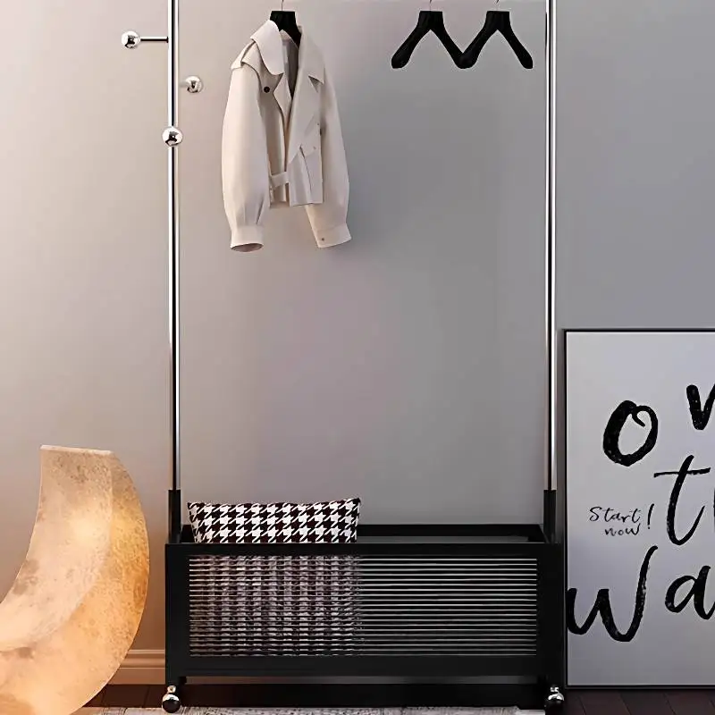 縦型収納ショップ洋服ラックディスプレイブラックモダンジャパンディ衣類ラックリビングルームペルチェロデロパルーム家具