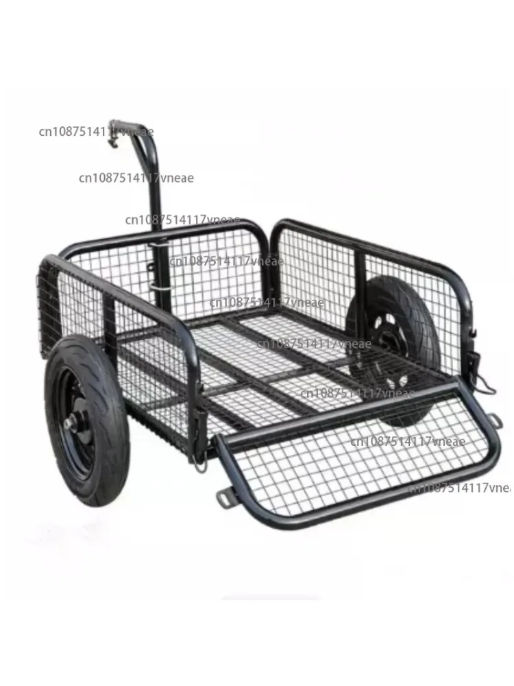 AliExpress NONE Universal Hitch Cargo Trailer for E-Bike Motorcycle Foldable Small Tow Cart for Camping Fishing Market Stall Hauling Use