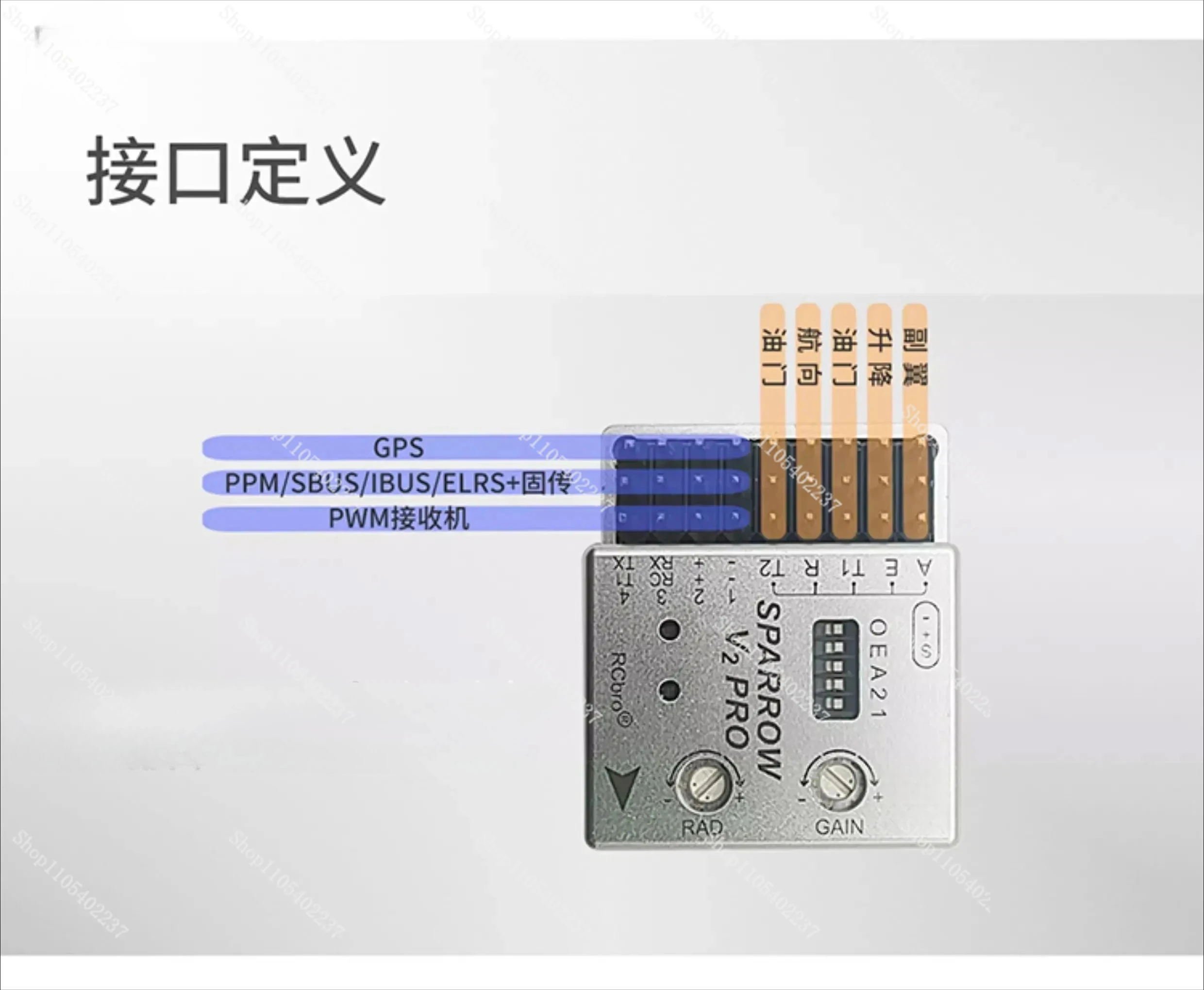 V2PRO Flight Control Gyroscope FPV digital high definition image transmission OSD fixed wing model aircraft view 6