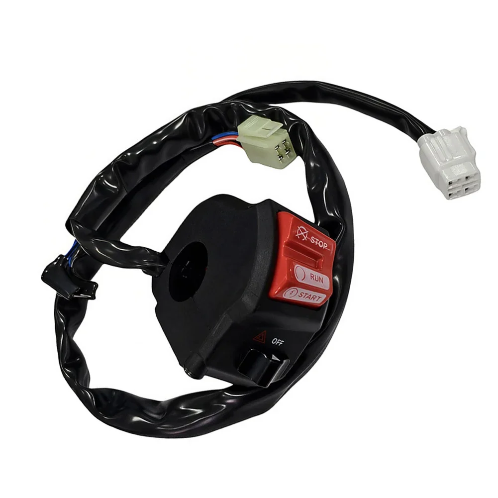 Universal Motorcycle Start Stop Engine Run Start Double Flash Combo Control Replacement Parts Handlebar Switch Assembly