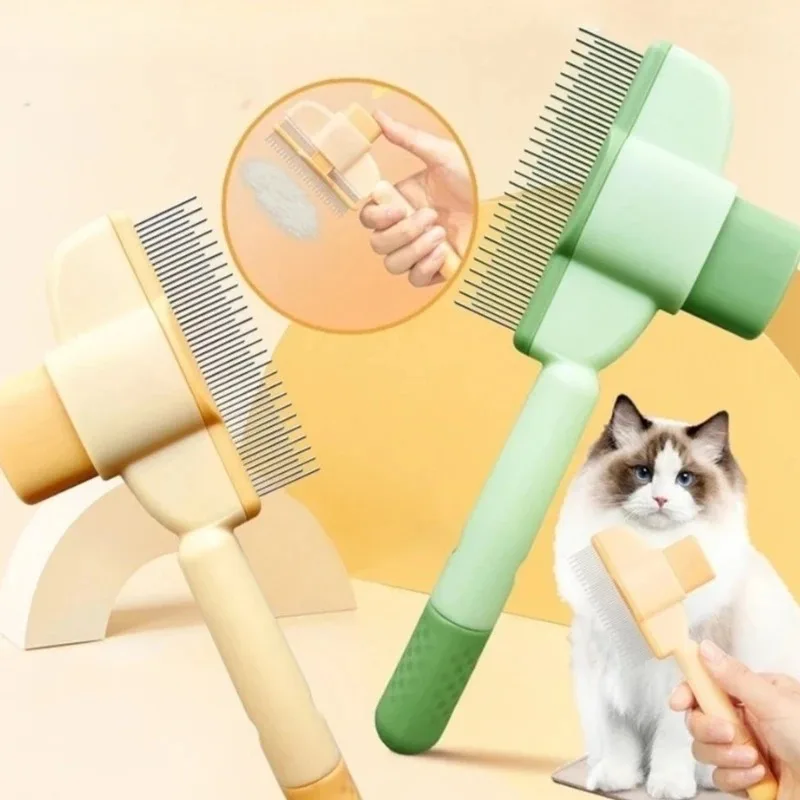 Pet Cat Comb Cat Dog Hair Remover Brush Cat Hair Grooming And Care Comb For Long Hair Dog Pet Brush Hair Removal Cleaning Tool