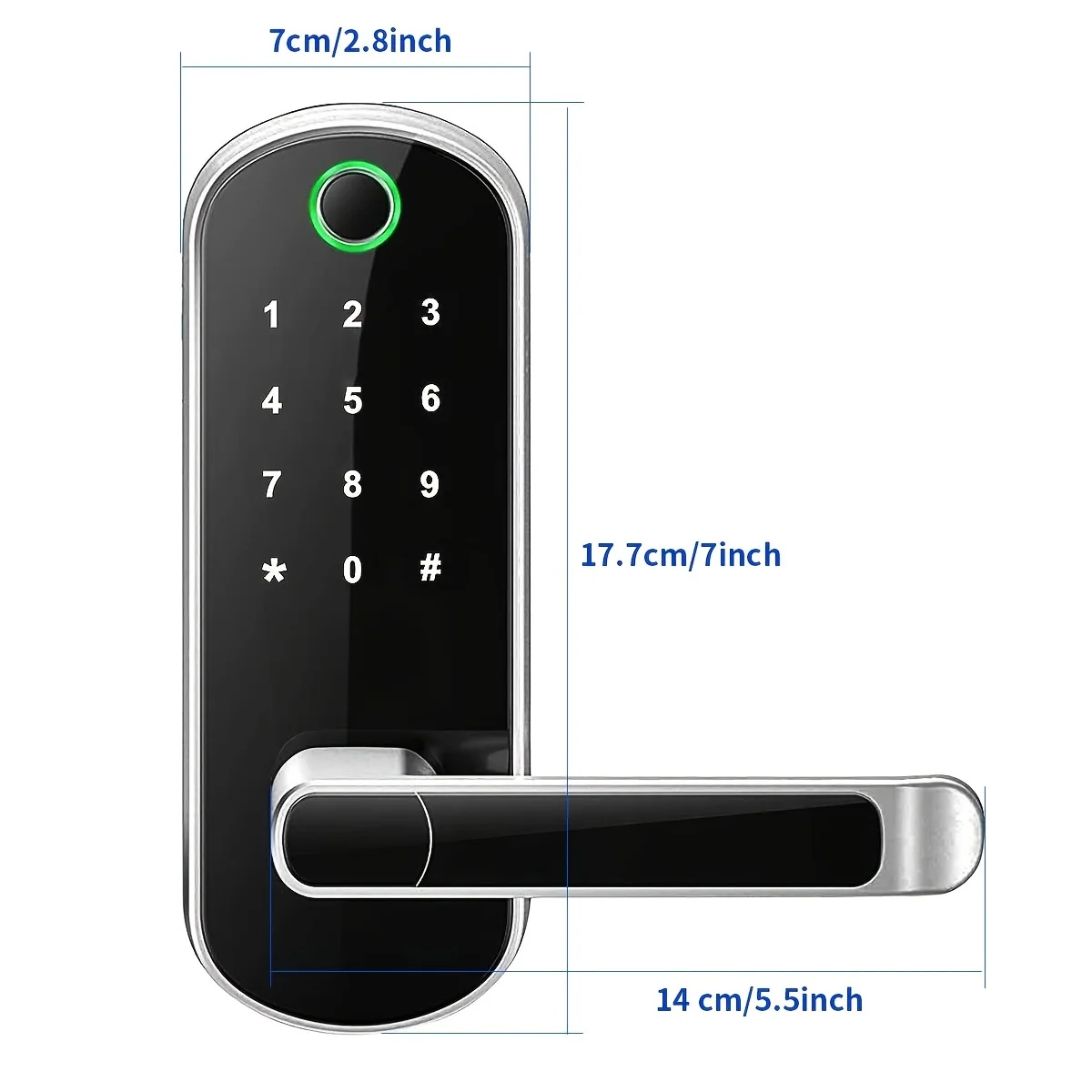 Smart Fingerprint Deurslot App Afstandsbediening Keyless WIFI Digitaal touchscreen slot NFC IP67 Waterdicht met 2 IC-kaarten