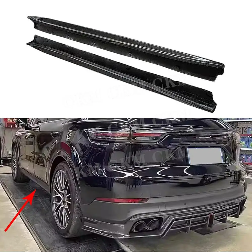 

Carbon Fiber / FRP Side Skirt Extension Rocker Panel Body Kit Lip Splitters For Porsche Cayenne 2022 Car Accessories Bodykits