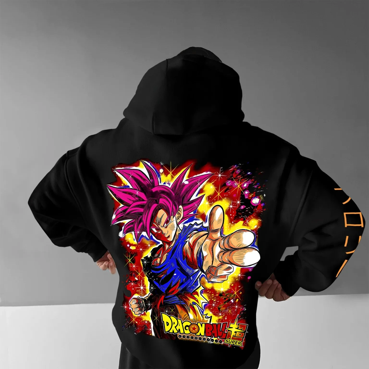 

2025 Dragon Ball GOKU Majin Buu, аниме, периферийная толстовка с принтом, осенне-зимний теплый мужской и женский свитер из чистого хлопка