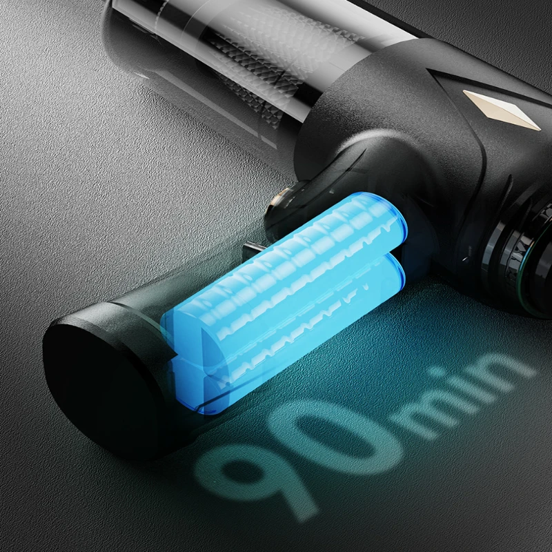 مكنسة كهربائية محمولة لاسلكية بقدرة 150 وات - قابلة لإعادة الشحن عبر USB، خفيفة الوزن ومحمولة للمنزل والسيارة والمفروشات وشعر الحيوانات الأليفة ومتعددة التصفح