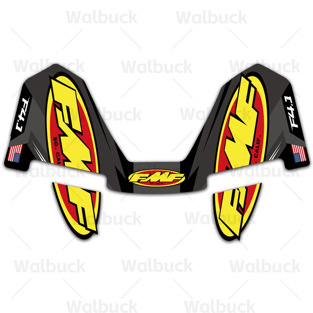 Für FMF So Calif POWERCORE 2T 4T Motorrad-Dekorationszubehör, Renn-Auspuffrohr-Außenaufkleber, wasserdichte PVC-Aufkleber