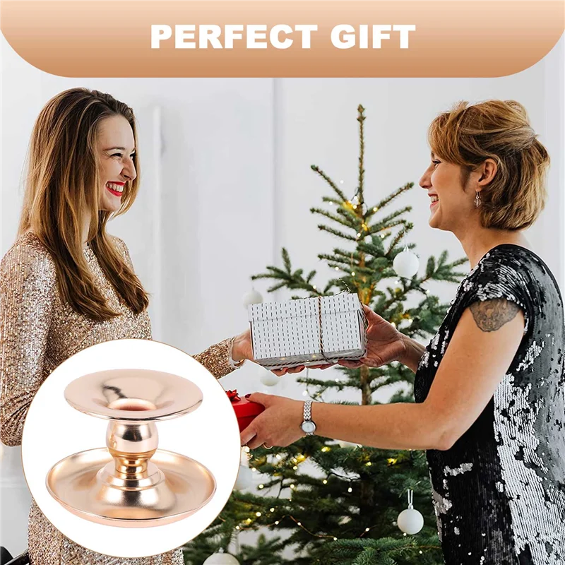 L65A-2Pcs Metal Candle Holders For Christmas Candle Holders For Dining Tables, Wedding Showcases And Fireplaces Home Decor