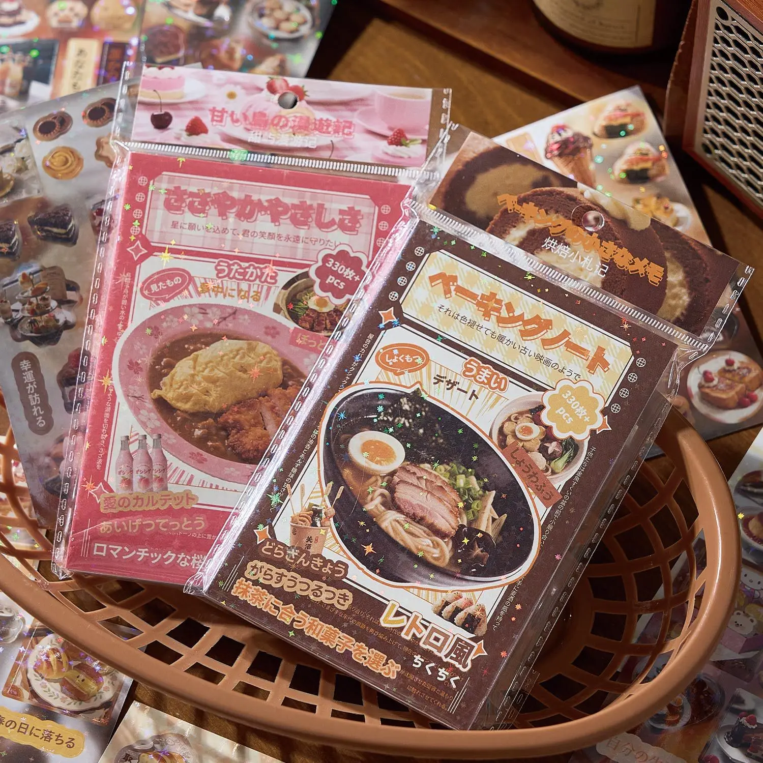 30-Blatt-Aufkleberbuch mit ges – Japanese Snacks Bewertung und Preis