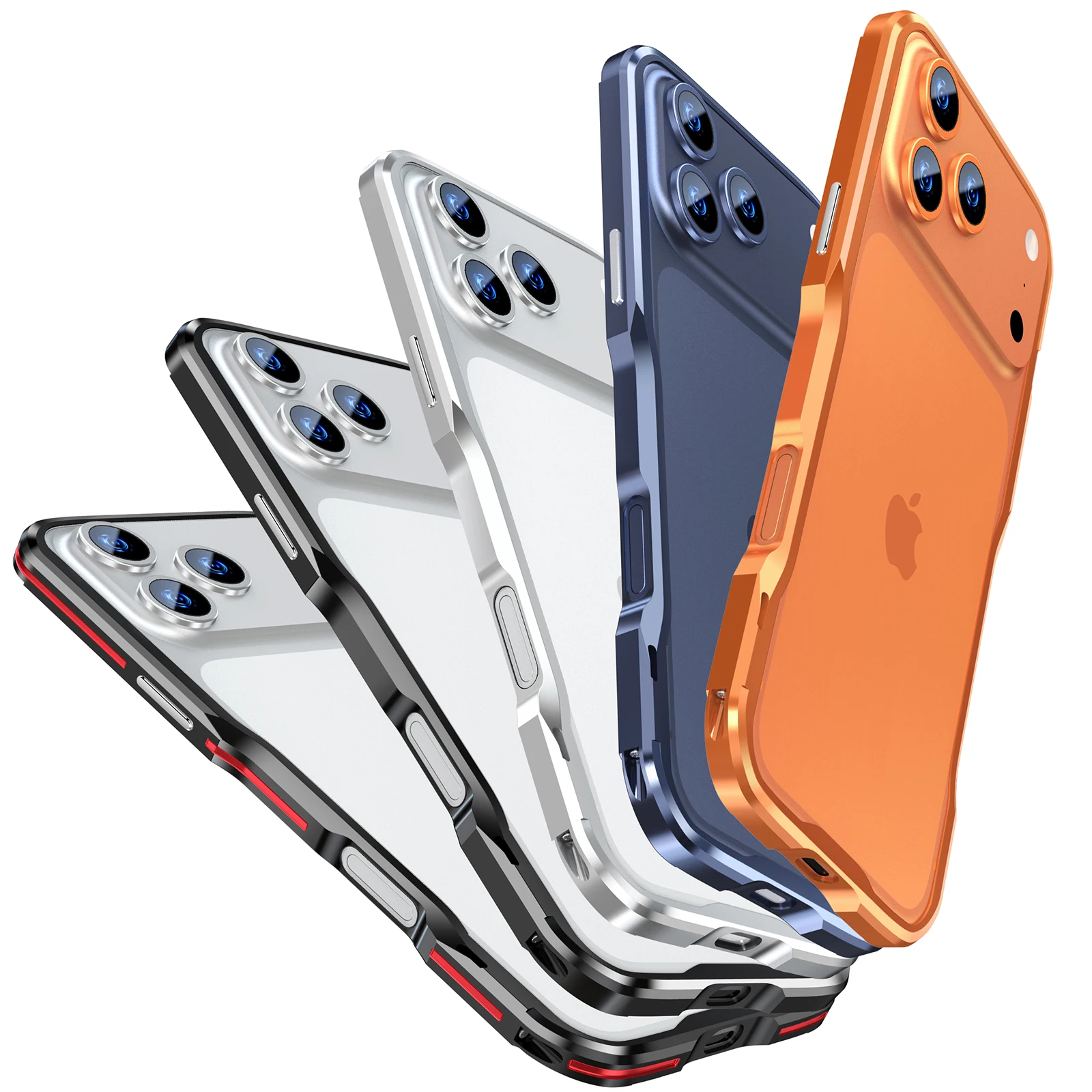 

Luxury Aluminum Metal Bumper Case for iPhone 17 Pro Hard Frame Shockproof Protective Cover Shell For iPhone 16 16e 17 Pro Max