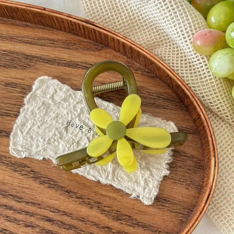 Blumen-Haarklammer, große, rutschfeste Kieferklammer für dickes Haar, für Frauen, für den täglichen Gebrauch – Detail 6