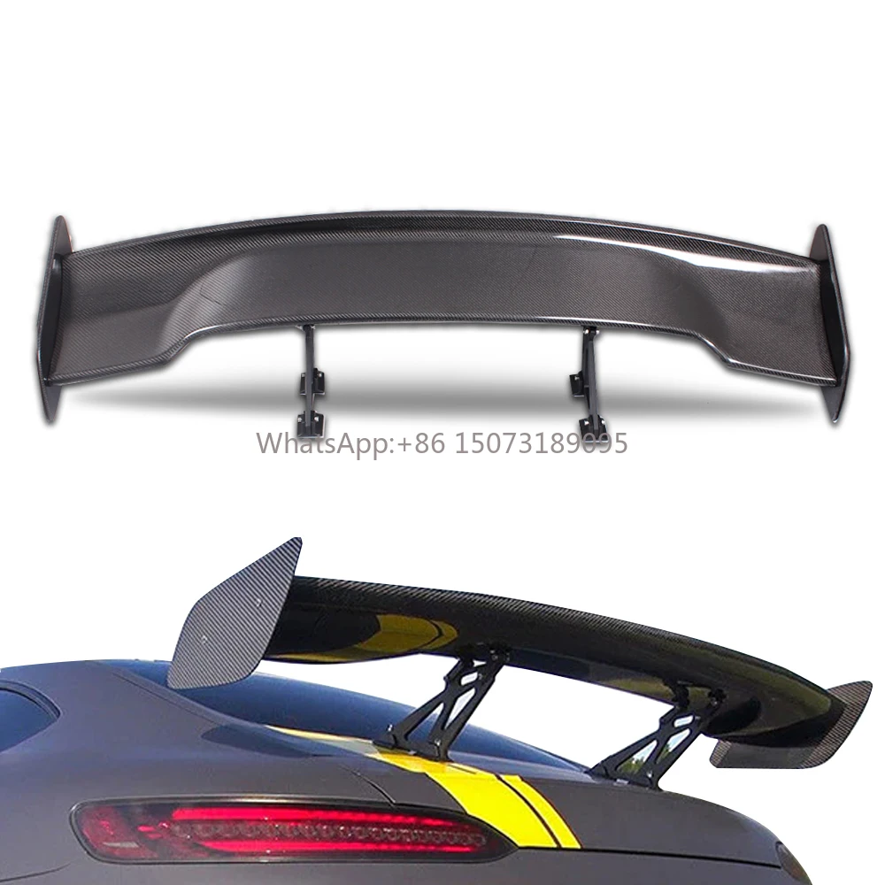 

Universal Auto Parts Carbon Fiber GT Style Rear Boot Rear Trunk Spoiler Kit With Aluminum Bracket for Sedan Cars