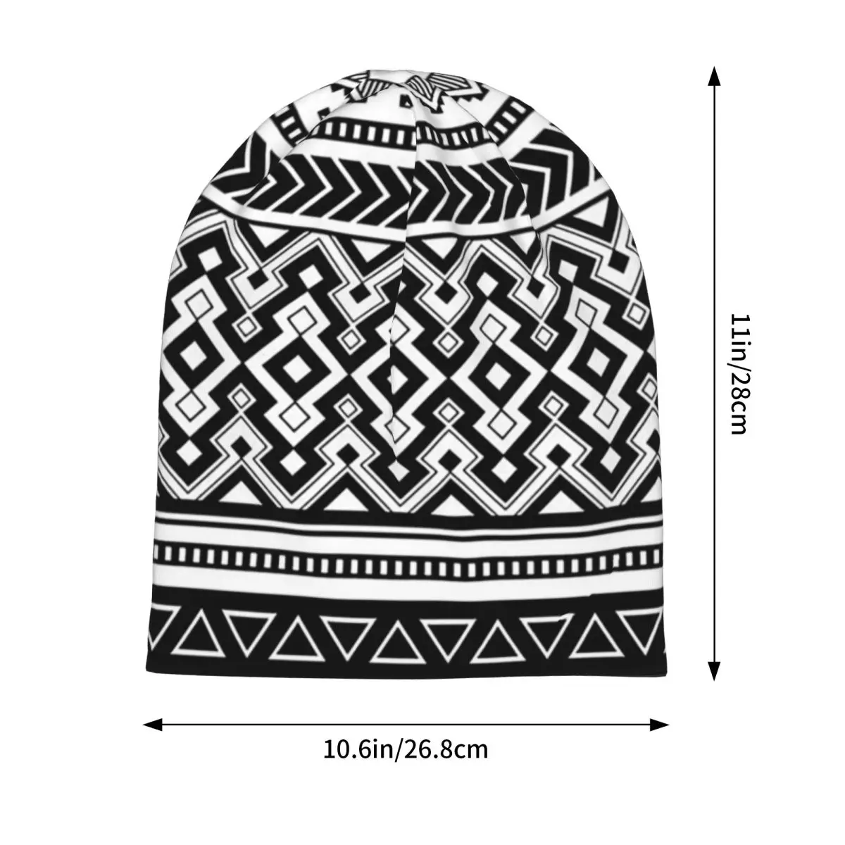African Bogolan Design Graphic Art Unisex Adult Beanies Caps Knitted Bonnet Hat Warm Fashion Autumn Winter Outdoor Skullies Hats