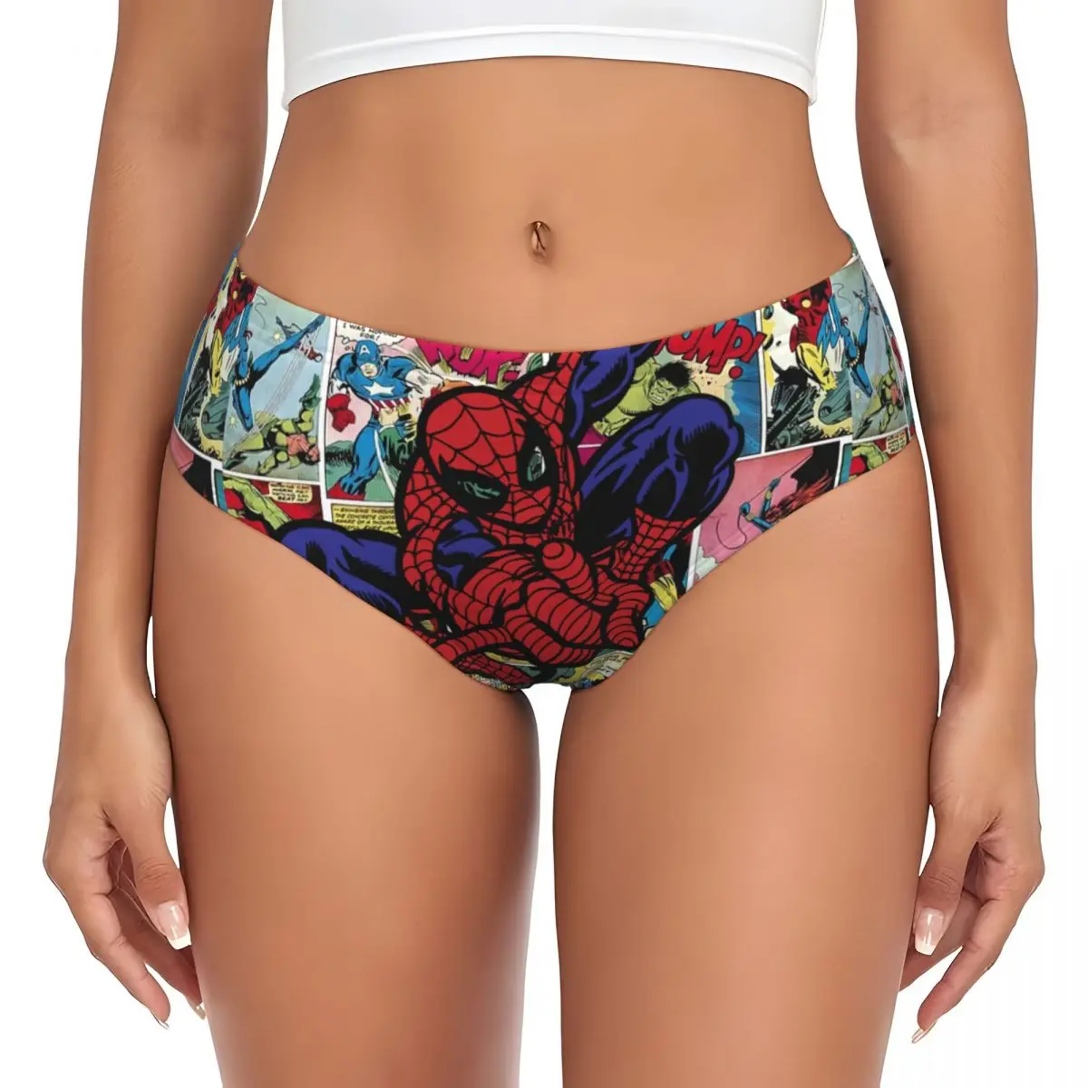 CustomSpider Man Finger Gesture Slips Unterwäsche Damen Atmungsaktive Stretch Höschen