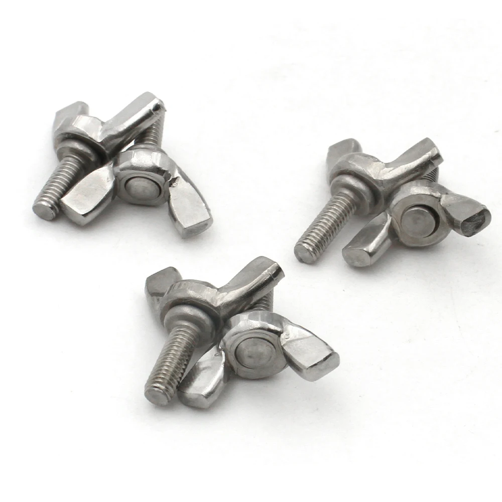 1/2/5 Stück M3 M4 M5 M6 M8 M10 M12 A2-70 304 Edelstahl Handfest Schrauben Schmetterlingsschraube Flügel Rändelschraube Klaue – Detail 8