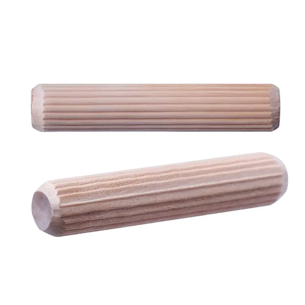 100 Stuks Kurk Gecanneleerde Naaldbout Houten Pinnen Houtbewerking Afgeschuind Houtsnijwerk Bed Laden Hout Nagels 6/8/10Mm