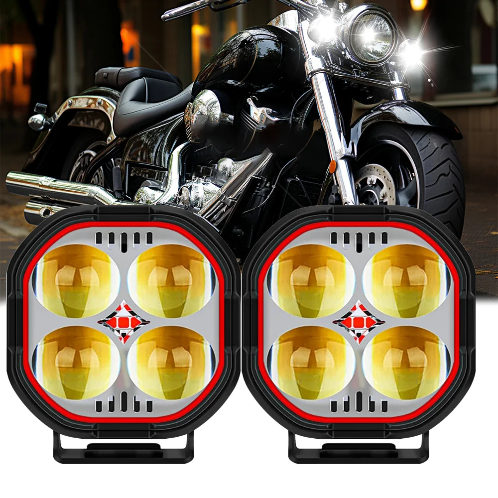 

Motorcycle Light LED Spot Fog Lamps 3000k/6000k Spotlights LED Auxiliary Fog Light Driving Lamp for ATV Truck Dirt Bike SUV UTV
