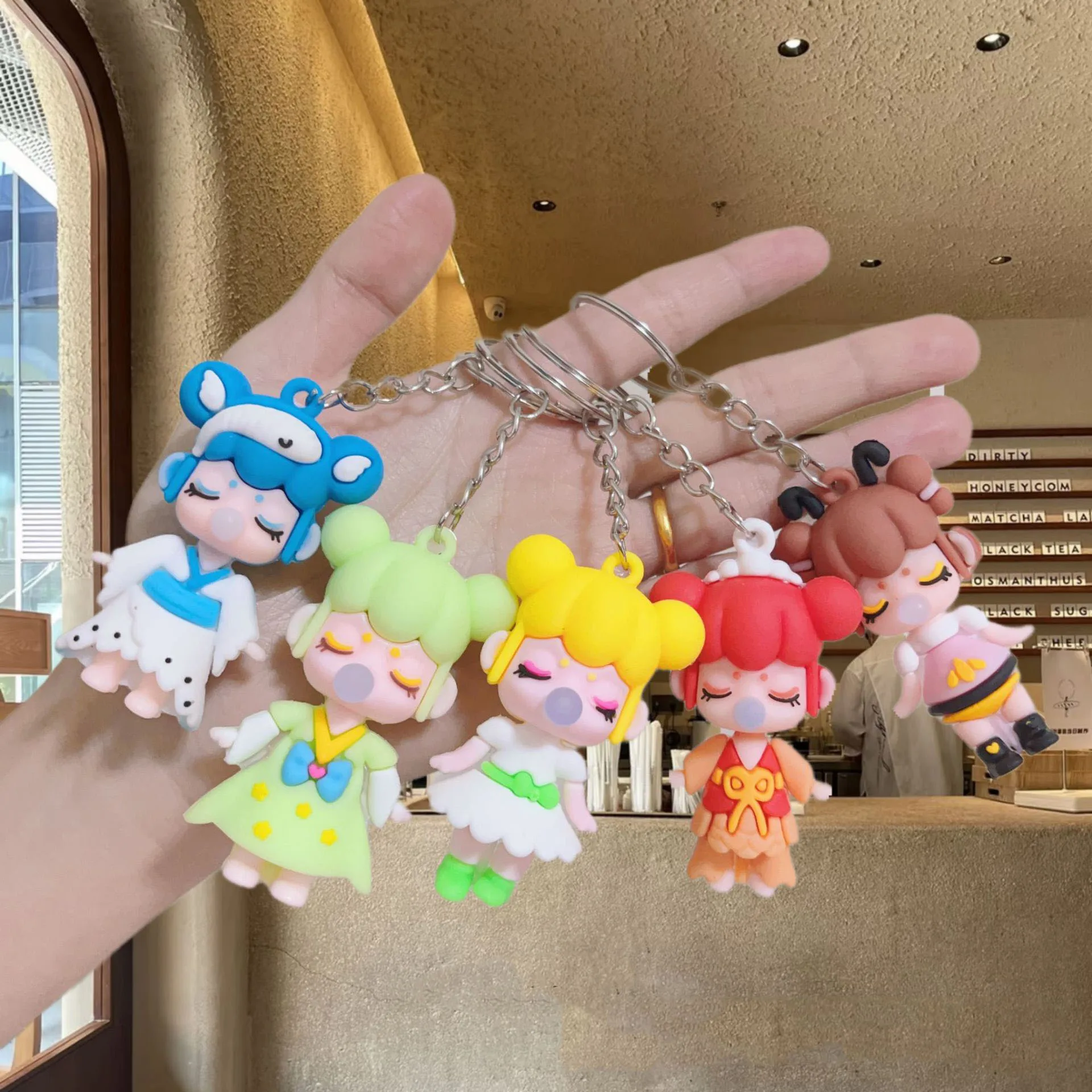 

New model Keychain Anime Cute Figure Fashion Keyring Pendent Car Key Accessories Doll Toy Xmas for