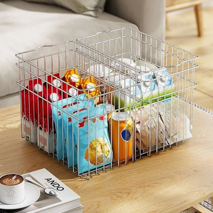 Kitchen Storage Rack Sink Drain Rack Stainless Steel Vegetable Storage Basket Household Non Perforated Wall Mounted Basket