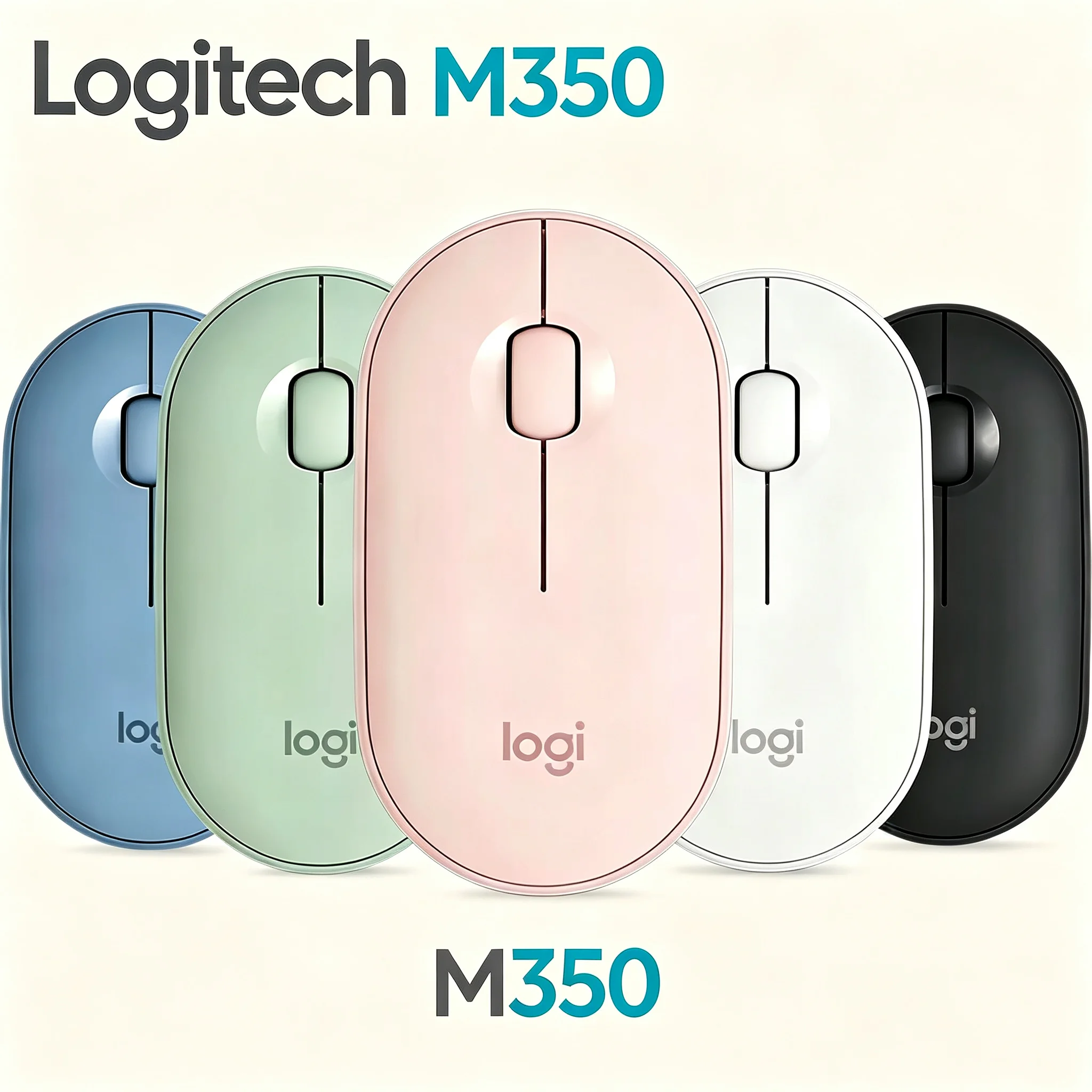 Logitech Pebble M350 2.4G & Bluetooth Wireless Mouse Portable Silent Slim Mice For Mac & Windows