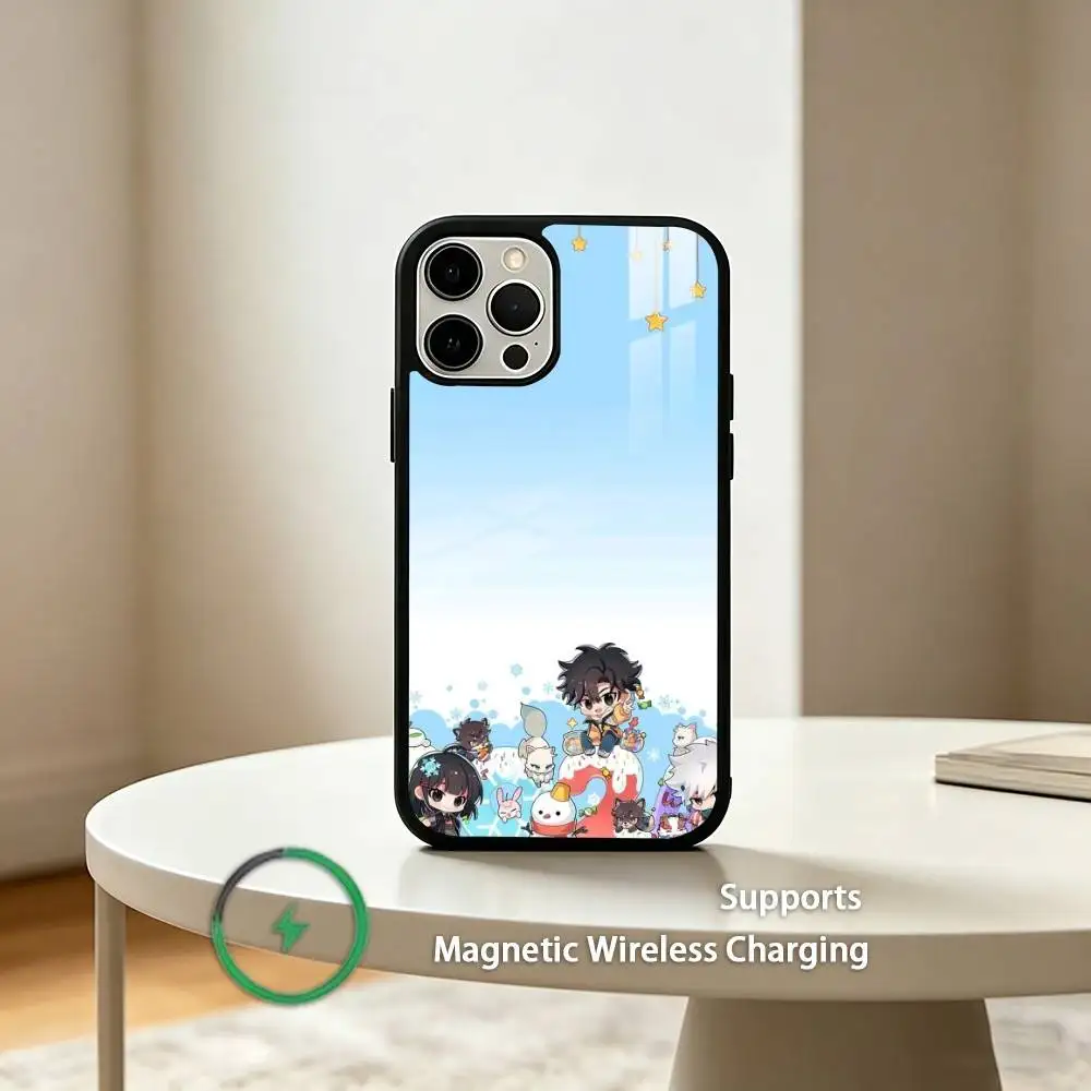 Popular Anime L-Link Click Phone Case For iPhone17,16,15,14,13,12,11 Plus,Pro Compatible with magnetic wireless charging