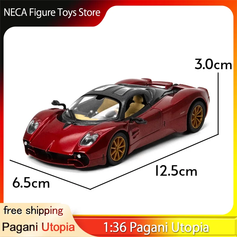 Kinsmart - Modelo de Auto de Metal Fundido a Presión en Escala 1:36, Pagani Utopia Coupé, Aleación, Puertas Abribles, Coleccionable para Exhibición en el Hogar