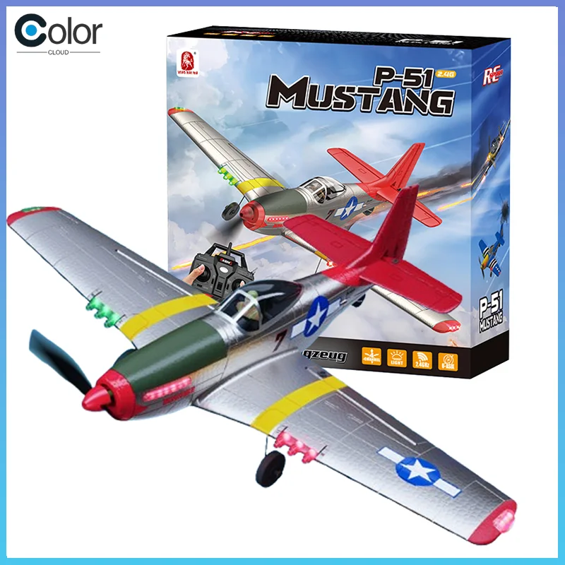 

Bm26 Four Channel P51 Mustang Rc Airplane 2.4g Aircraft Electric Foam Glider Fixed Wing Aviation Model Children'S Toy Gift