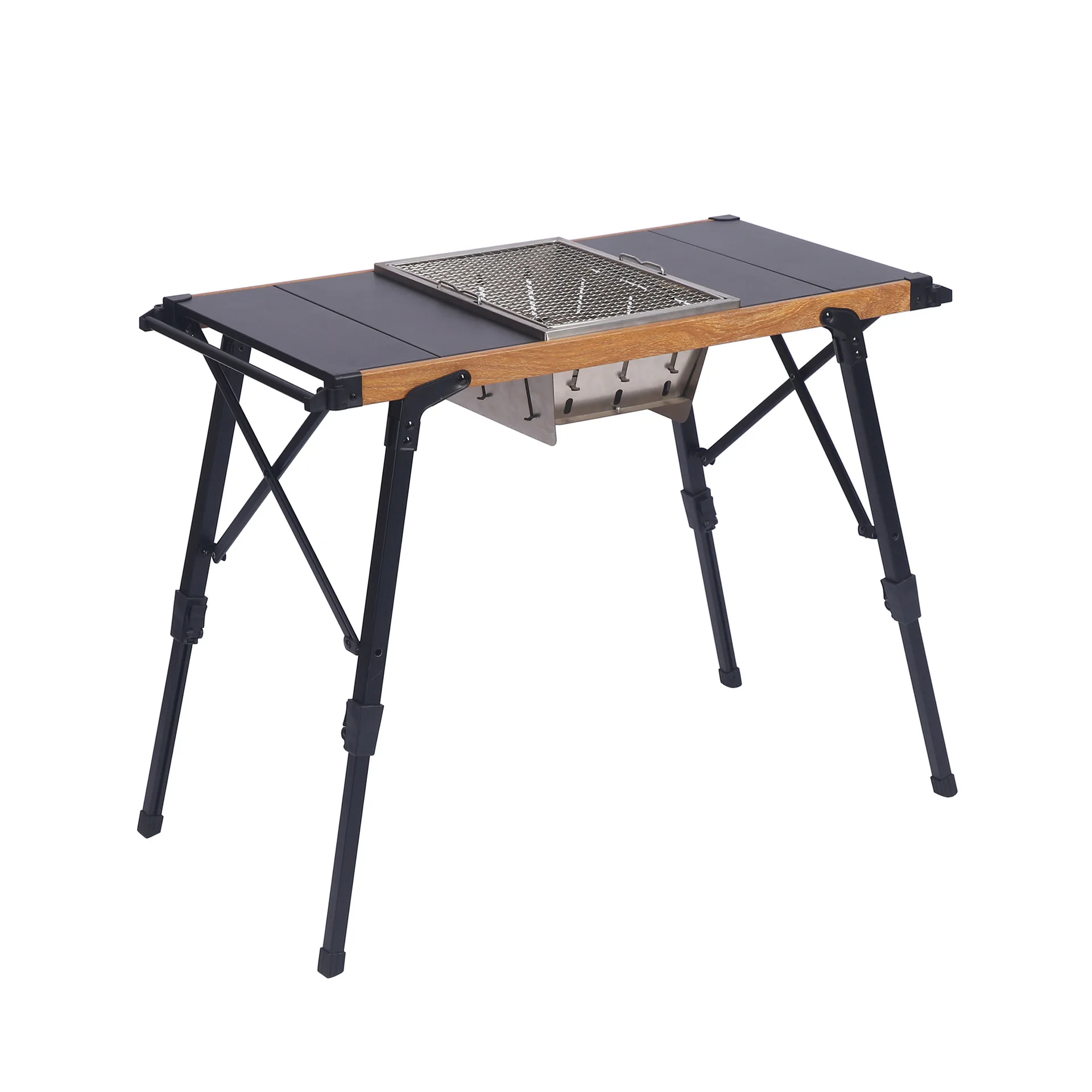 Combination Table Expandable Multifunctional Portable Folding Table BBQ Grill Home Use Rotisserie Mobile Kitchen Height
