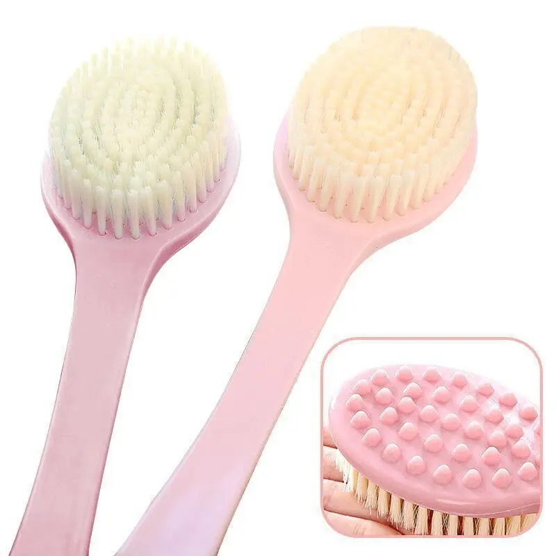 1PCS Pink Bath Brush Household Cleaning Brush Children\'s Back Women\'s Shower Degreases Skin Bathroom Products