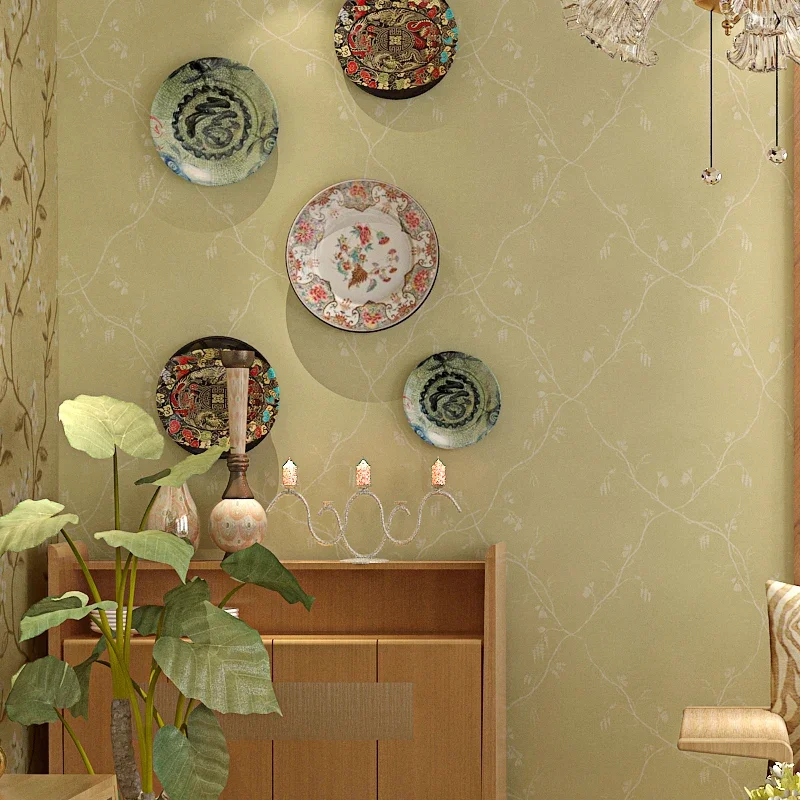 

American Country Small Flower Bedroom AB Seamless Wall Cloth Guest Restaurant TV Background Hallway Study Wall Covering Fabric