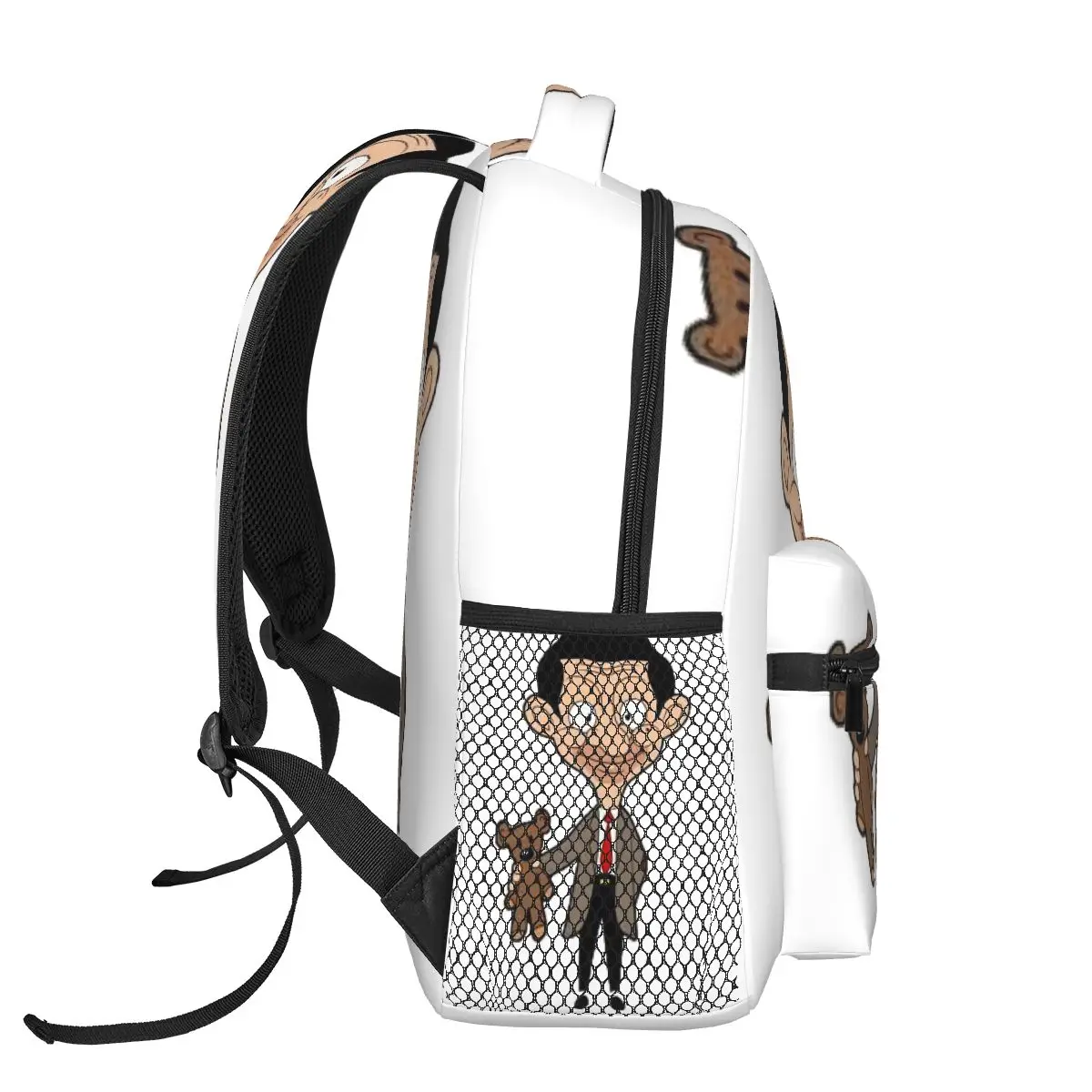 Mr Bean-Mochilas para desenhos animados de grande capacidade, Bookbag para crianças, mochilas escolares, mochila infantil, bolsa de ombro para meninos e meninas