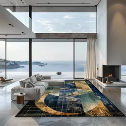 Europe style Geometric Gradient color living room carpet bedroom decoration soft rug 140x200 non-slip lounge cloakroom floor mat