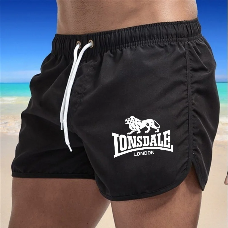 2024 LONSDALE Men\'s Sports Beach Shorts Summer light pants pocket loose tracksuit