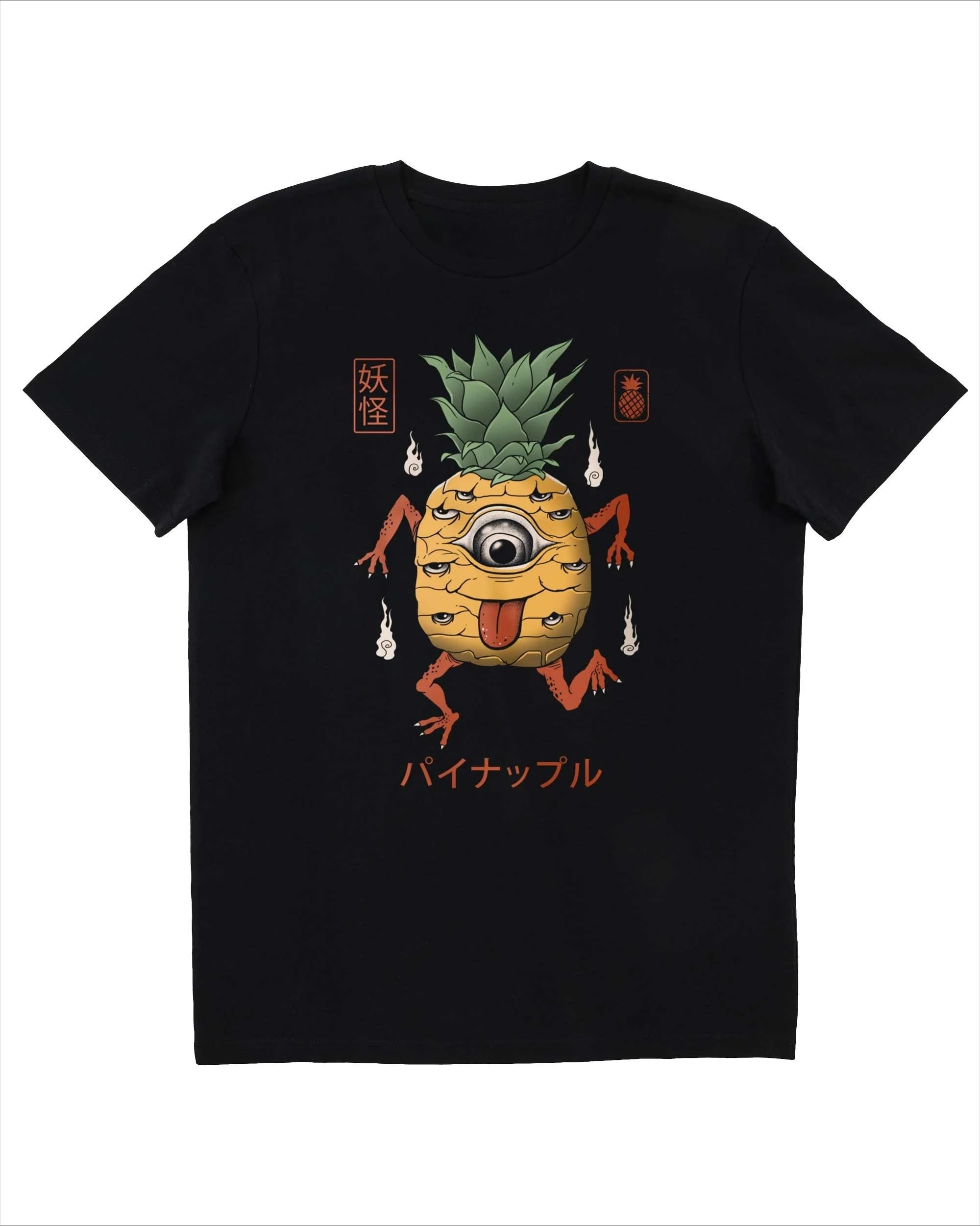 

Ananas Yøkai Graphic Printing Summer Luxury Brand Cotton Men's and Women's T-Shirts Short Sleeves Street Fashion Clothing