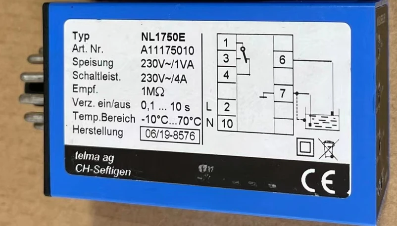 For Telma NL1750E NL1751E A11175010 Water Level Relay K125 1 Piece