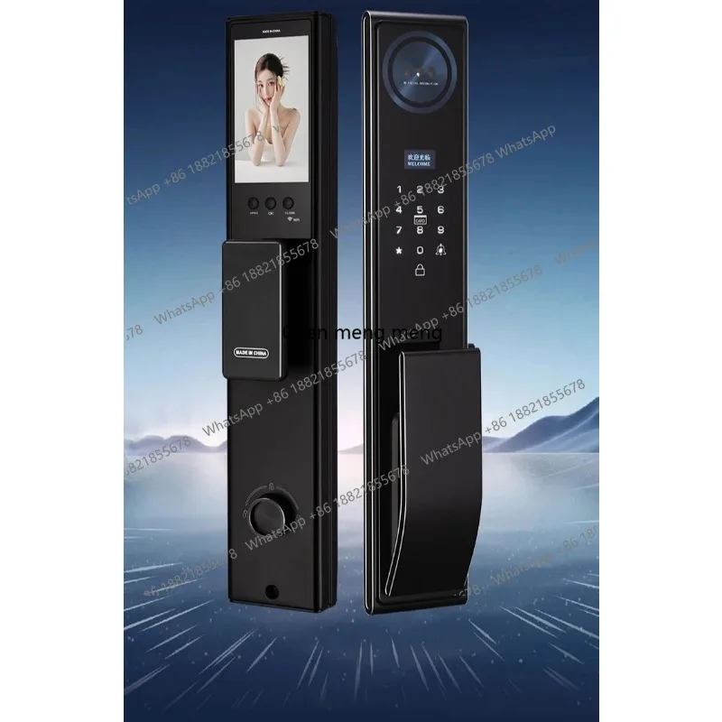 

3D Face Recognition Unlock Digital Door Lock With Camera FIngerprint Password Unlock Keyless Electronic Door Lock