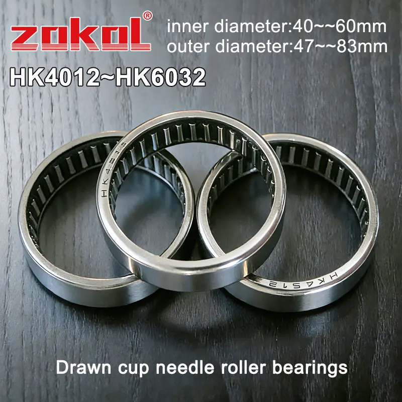ZOKOL HN HK 4012 4016 4020 4512 4516 4520 5012 5016 5020 Drawn Cup Needle Roller Bearing 5022 5025 506038 6012 6020 6032 556320
