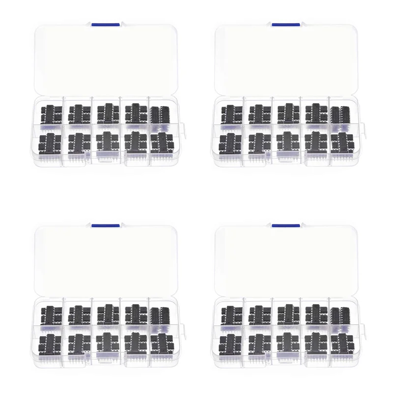 B63B-160Pcs(80Pcs 74Hcxx+80Pcs 74Lsxx) Serie Kit surtido de circuitos integrados lógicos Chip integrado digital